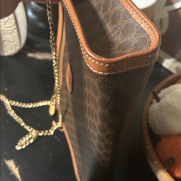 Celine Brown and Tan Crossbody Bag set with Chain and matching wallet - Picture 10 of 16